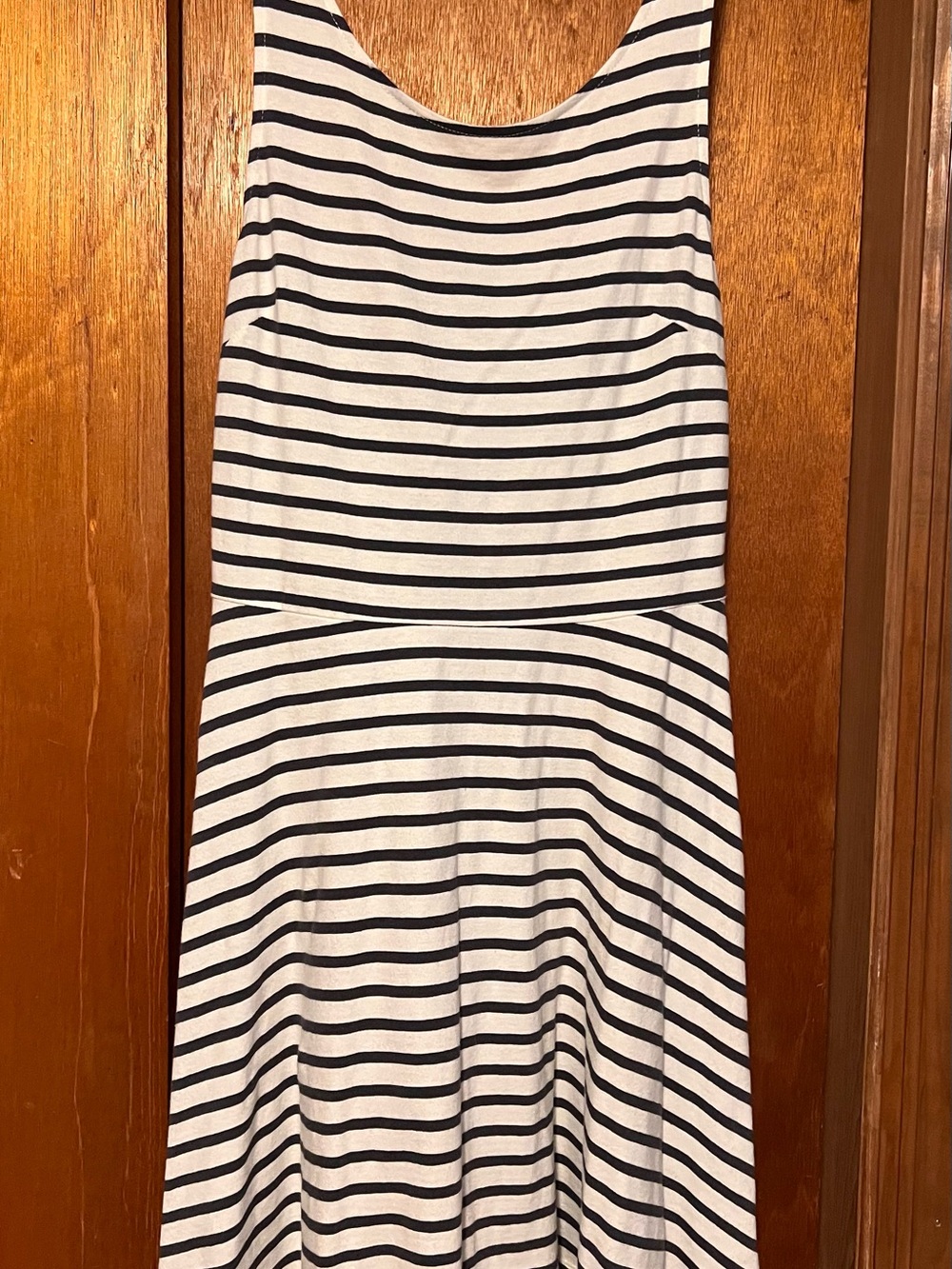 American Eagle Striped Black and White Sleeveless Skirt Dress